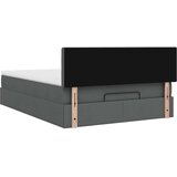vidaXL otomanski krevet s madracem i led tamnosivi 140x190 cm tkanine | shoptok.hr