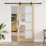  Klizna vrata ORKDAL 93 x 211 cm Masivna borovina i staklo Cijene