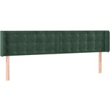 vidaXL Uzglavlje s ušima tamnozeleno 183x16x78/88 cm baršunasto | shoptok.hr