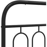  Metalni okvir kreveta uzglavlje i podnožje crni 140x190 cm | shoptok.hr