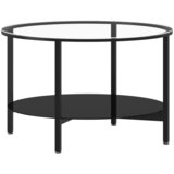 Furnova Čajna mizica črna in prozorna 70 cm kaljeno steklo, (21914780) | Shoptok.si