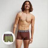 DIM COTTON 3D FLEX AIR BOXER 2x - Men's boxer briefs 2pcs - green - dark brown | shoptok.hr
