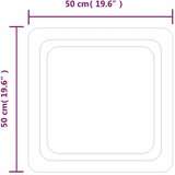  LED kopalniško ogledalo 50x50 cm, (20798431) | Shoptok.si