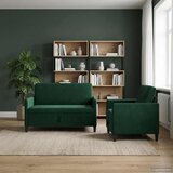  Set sofe s pohranom 2 kom. Tamnozelena Poliester | shoptok.hr