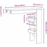  Barski Stol za Zid s policom Crni hrast 102 x 45 x 103,5 cm | shoptok.hr