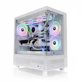 Thermaltake View 270 ARGB SnowMid tower case, tempered glassWhite, 1x CT140 ARGB fan