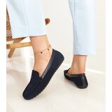 Gemre Navy blue fabric moccasins Fiammetta | Shoptok.si