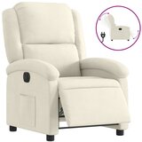 Maison Chic Električni naslanjač - Relax naslanjač krem žamet, (22062178) | Shoptok.si