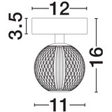 Nova Luce Aluminijasta LED stropna svetilka v zlati barvi s senčilom iz akrilnega stekla Brillante – | Shoptok.si