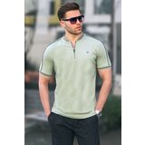 Madmext Almond Green Polo Neck Men's T-Shirt 9281 Cene