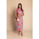 Fenzy Maxi Obleka S Cvetličnim Potiskom, Roza | Shoptok.si