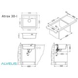 Alveus ugradna sudopera atrox 30 arctic 590x500/195 mm | ePonuda.com