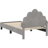  Krevet za djecu s uzglavljem Svijetlo siva 80 x 160 cm Baršun | shoptok.hr