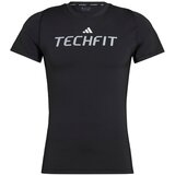 Adidas Funkcionalna majica 'Techfit' črna / bela | Shoptok.si
