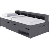 MID.YOU POSTELJA S PREDALOM 90 cm x 200 cm , antracit | Shoptok.si