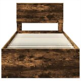  Okvir za krevet s uzglavljem Dimljeni hrast 100 x 200 cm | shoptok.hr
