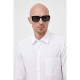 Boss Bombažna srajca ORANGE moška, bela barva | Shoptok.si