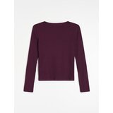 Sinsay Pamučna rebrasta majica dugih rukava | shoptok.hr