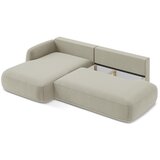 Makamii Bež sklopiva kutna garnitura (s lijevim kutom/s ležaljkom) Hale – | shoptok.hr