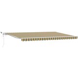  Skrovita tenda Zelena i žuta 500 × 300 cm Poliester i metal | shoptok.hr