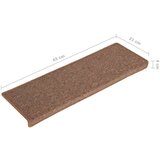  Preproge za stopnice 15 kosov 65x21x4 cm rjave, (20668930) | Shoptok.si