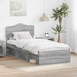  Krevetna konstrukcija s uzglavljem Siva Sonoma 90 x 200 cm | shoptok.hr