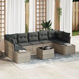 vidaXL 8-dijelni set vrtnih sofa s jastučićima svijetlosive boje poli ratana Cijene