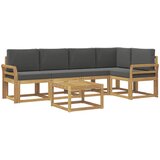 vidaXL Zunanja garnitura za sedenje z blazino 6 pcs Bela in antracit, (5000282612) | Shoptok.si