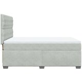 vidaXL Krevet s oprugama i madracem svjetlosivi 160x200 cm baršunasti | shoptok.hr