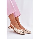 Boto Embellished Ballerinas On A Flat Heel Beige Nilarisela | Shoptok.si