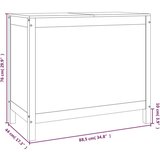 vidaXL Kutija za rublje siva 88,5 x 44 x 76 cm od masivne borovine | shoptok.hr
