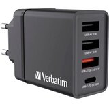 Verbatim CHR-30EU1 USB punjač 30 W 3x USB-A, 1x USB-C® Power Delivery, QC 3.0, Power Delivery 3.0 crna Cijene