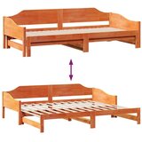 vidaXL Dnevni krevet na razvlačenje voštano smeđi 80x200 cm | shoptok.hr