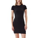 Calvin Klein Jeans Kratke obleke SS CTN CONTOUR 1X1 RIB SS MINI D LV047B266G Črna u