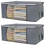 INF vreča za shranjevanje rjuh, odej, oblačil siva 60x43x35 cm 2-paket, (21246883) Cene