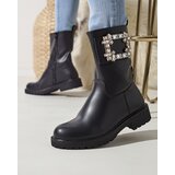 Resti Women's black eco-leather boots with embellishment Xetika - Footwear | ePonuda.com
