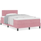 vidaXL Krevet s uzglavljem i madracem Ružičasta 120x200 cm Baršun | shoptok.hr
