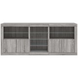  Komoda z LED lučkami siva sonoma 181,5x37x67 cm | Shoptok.si