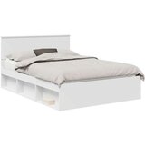  Konstrukcija postelje Bela 140 x 200 cm Masivno borovo les, (5000103274) | Shoptok.si