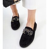 Gemre Black Suede Loafers with Zemzem Crystals | shoptok.hr