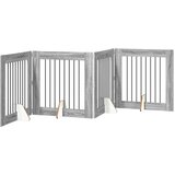  Vrata za pse z stojali 4 pcs Siva Sonoma 80 x 80 cm, (5000232796) | Shoptok.si