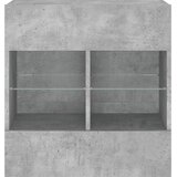 TV ormarić s LED svjetlima siva boja betona 58,5x30x60,5 cm | Eponuda.com