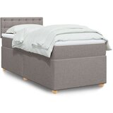  Krevet s oprugama i madracem smeđesivi 90x190 cm od tkanine | shoptok.hr
