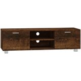 Maison Chic TV omarica - TV stojalo - Televizijska omarica dimljeni hrast 140x40,5x35 cm inženirski les, (21698880) Cene
