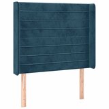  box spring s madracem LED tamnoplavi 80 x 200 cm baršun | shoptok.hr