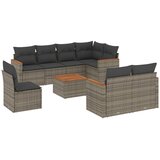  9-dijelni set vrtnih sofa od poliratana s jastucima sivi | shoptok.hr