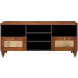 vidaXL Omare in policami za shranjevanje medijev s predalom s polico s shranjevanjem Rjava | Shoptok.si