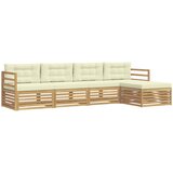  Set vanjskih sofa 5 kom. Bijela i krem Poliester | Eponuda.com