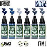 Green Stuff World Paint Set - Misty Blue | Set Akrilnih Boja x6 | Eponuda.com