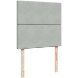 Box spring krevet s madracem svjetlosivi 90x190 cm baršunasti | shoptok.hr